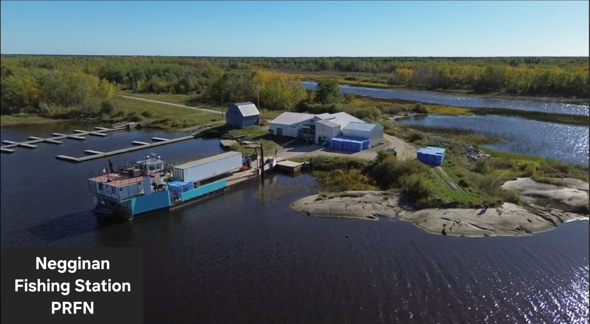 Arial view of Negginan Fishing Station.